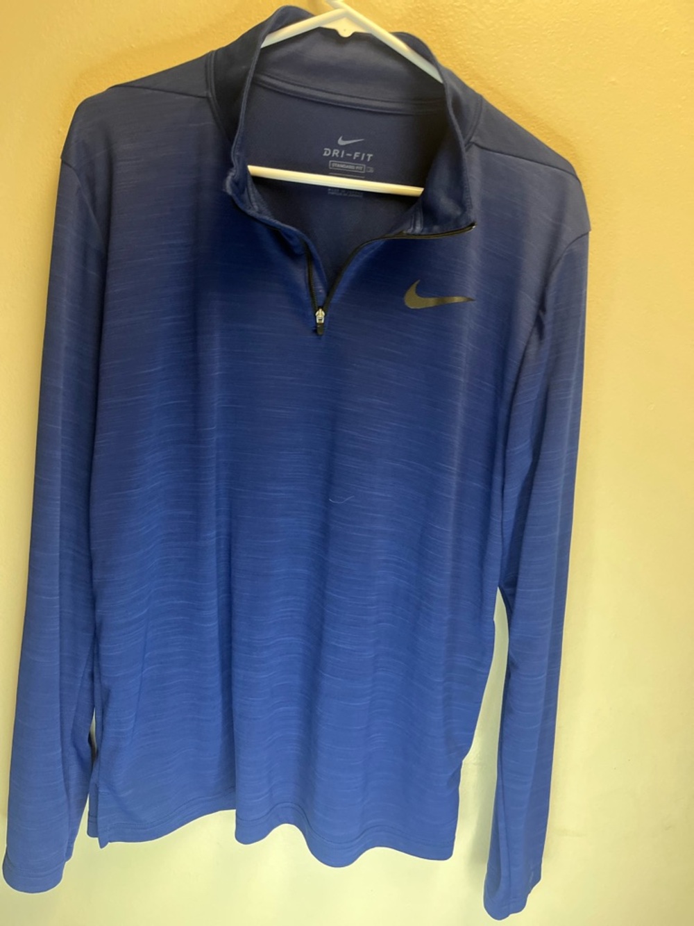 Nike Navy Blue Dri-FIT Quarter-Zip Pullover with Gold Swoosh